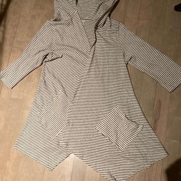 Anthropologie Saturday, Sunday hooded, cotton beach, cover-up jacket L - Picture 3 of 5